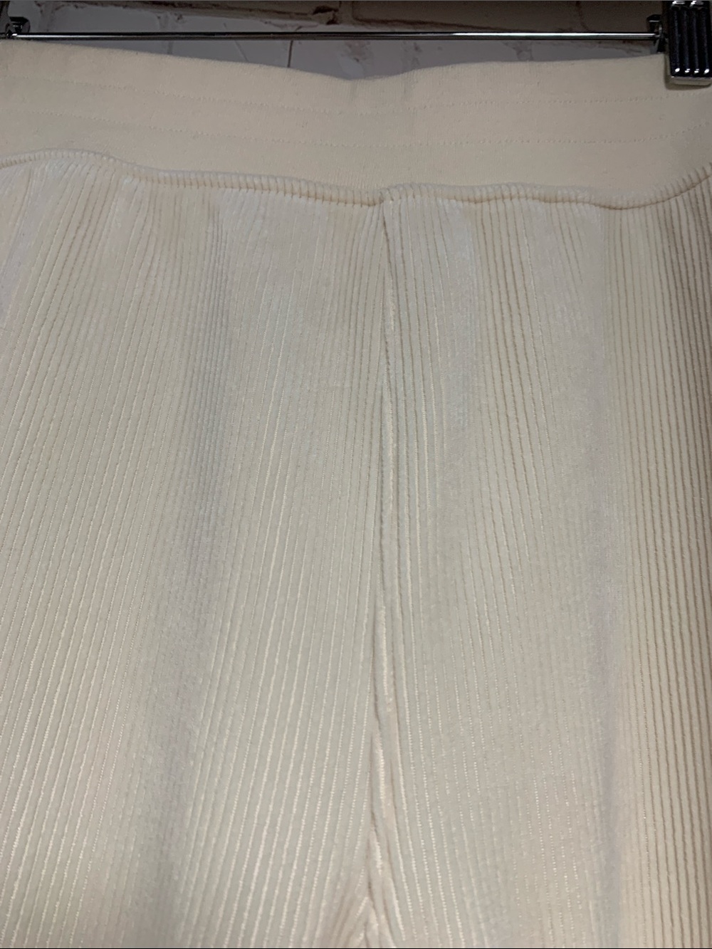 Marine Layer Cream Corduroy Pull On Wide Leg Pants Size L - Picture 3 of 6